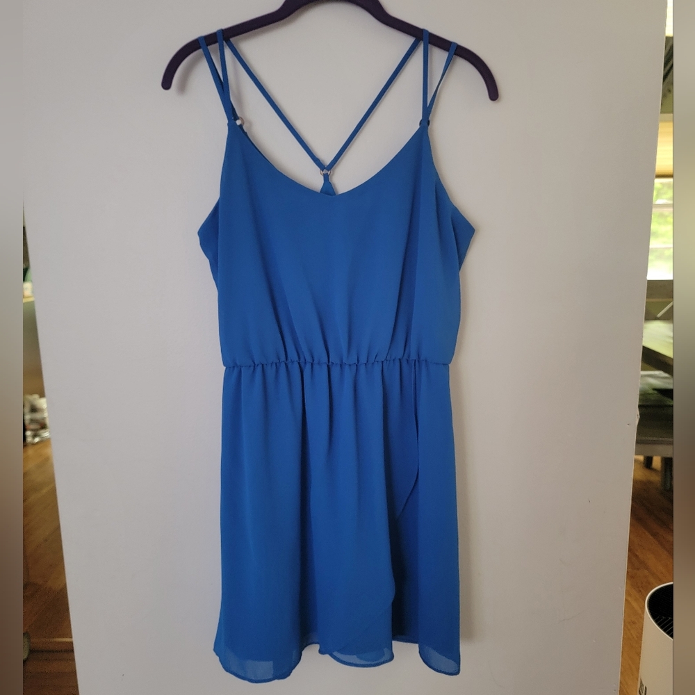BCX blue lightweight Flowy Dress Size M